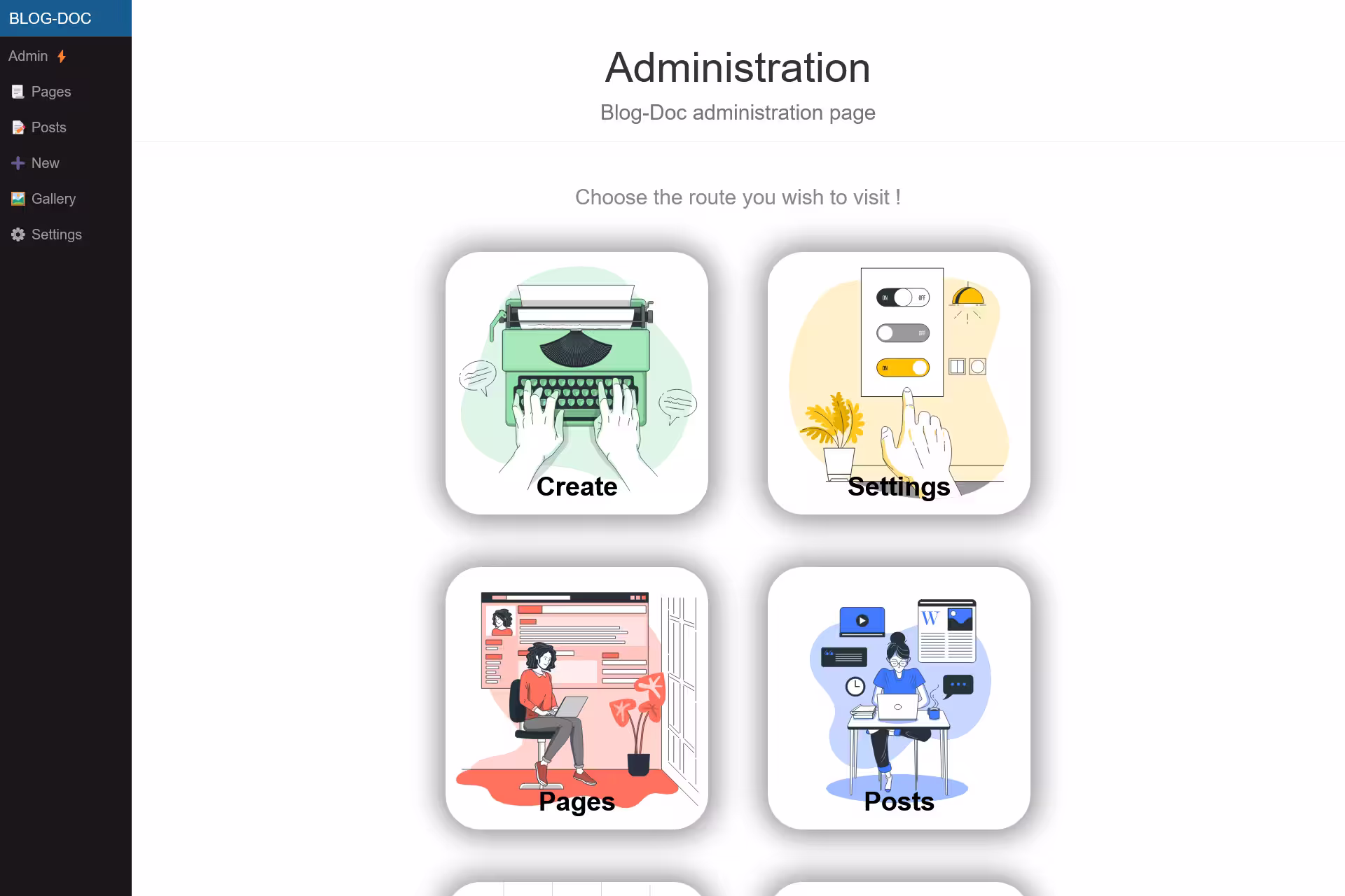 Featured image for the post: Blog-Doc, the front-end administration!