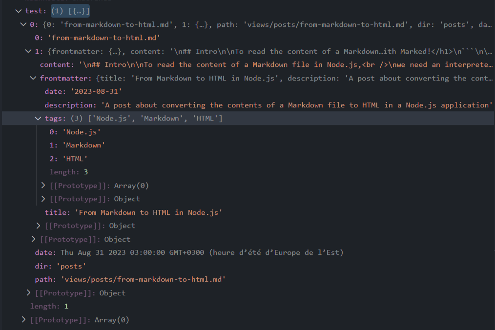 Output of a function in the debug panel of VS Code