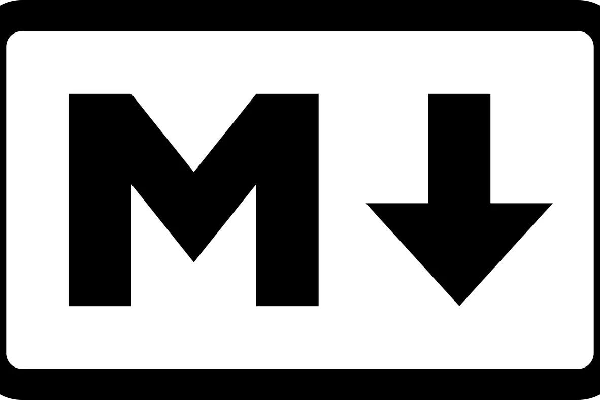 Markdown logo with white background